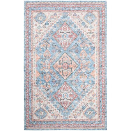 Safavieh 8 x 10 ft. Saffron Rectangle Power Loomed Area RugBlue & Rust SFN556M-8